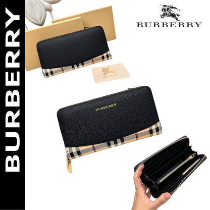 【バーバリー】送料関税込 大人気長財布 二つ折り コンパクト