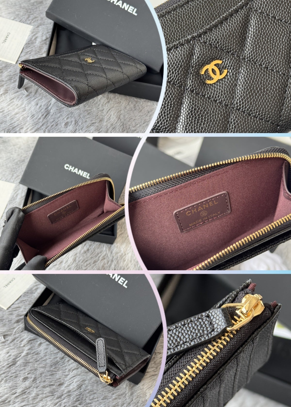 【シャネル】ミニマルな美しさ★ コイン＆カードケース ブラック AP3179