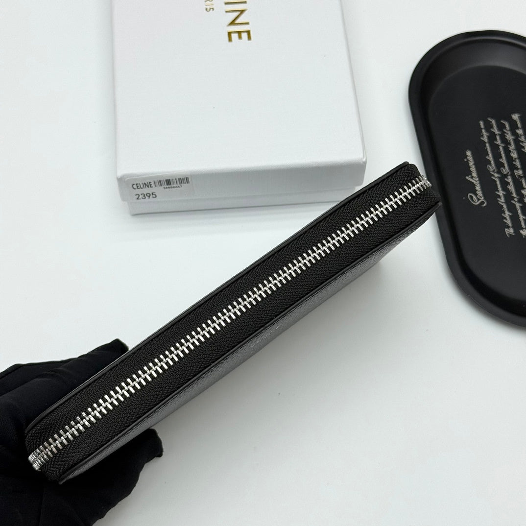 【セリーヌ】新作★ラージ ジップウォレット / グレインドカーフスキン3色
