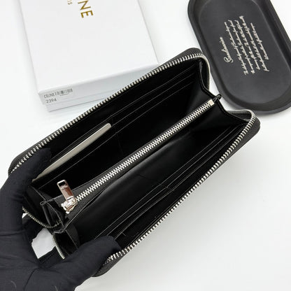 【セリーヌ】新作★ラージ ジップウォレット / グレインドカーフスキン3色