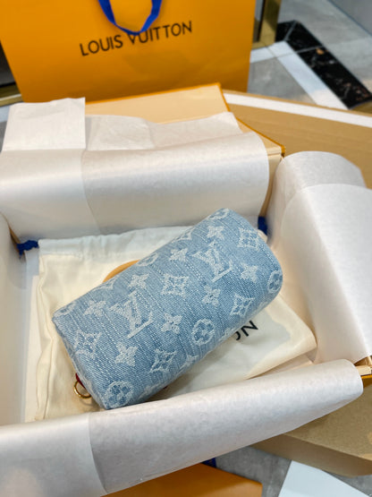 【ルイヴィトン】爽やかなデニム♪ ナノスピーディー♪ ショルダーバッグ 16