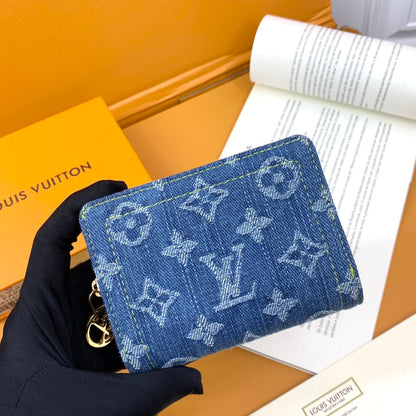 【ルイ・ヴィトン】限定★大人気デニム素材の二つ折り財